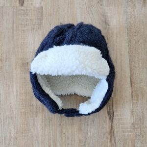 Oshkosh 2T-4T Navy Winter Trapper Hat Fleece Lined